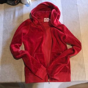 Red Juice Velour Track Jacket